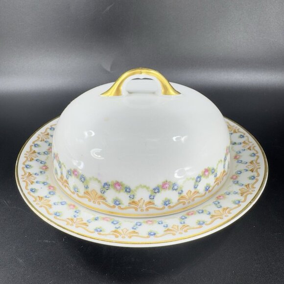 Heinrich & Co H&C Selb Bavaria Porcelain Round Butter Dish Container Vintage - Picture 16 of 16